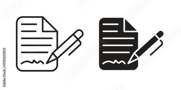 Obraz Agreement icons design vector graphic recourse