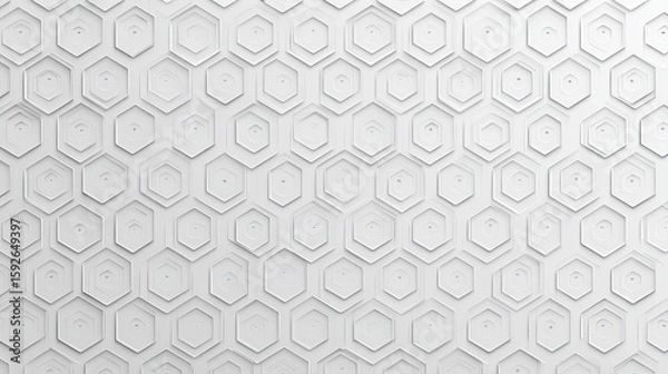 Fototapeta Repeating white hexagonal pattern