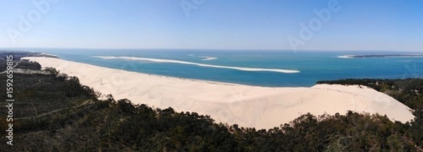 Fototapeta Dune de Pilat. Flugbild-Panorama