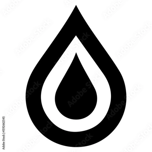 Fototapeta Petroleum products. Simple vector icon of drop of oil or petroleum