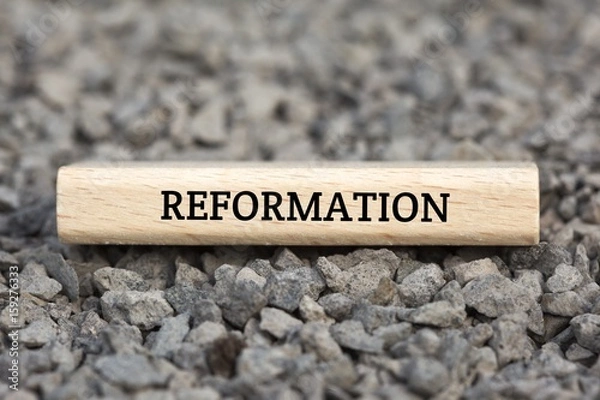 Obraz REFORMATION - image with words associated with the topic IMPEACHMENT, word cloud, cube, letter, image, illustration