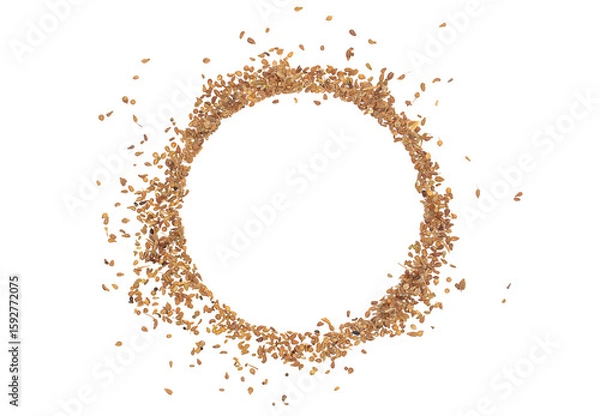 Fototapeta Anise seeds spice frame, isolated on white, (Pimpinella anisum) background and texture