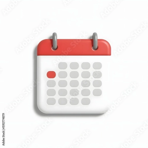 Obraz Plan your schedule with a calendar icon for appointments and important events, silhouette