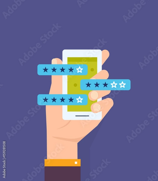Fototapeta Review of rating, statistics of application, performance evaluation.