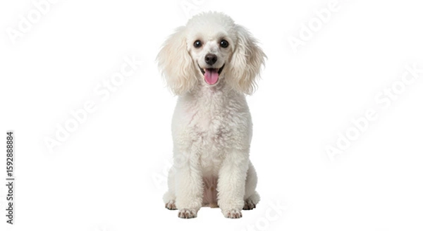 Obraz Isolated White Poodle