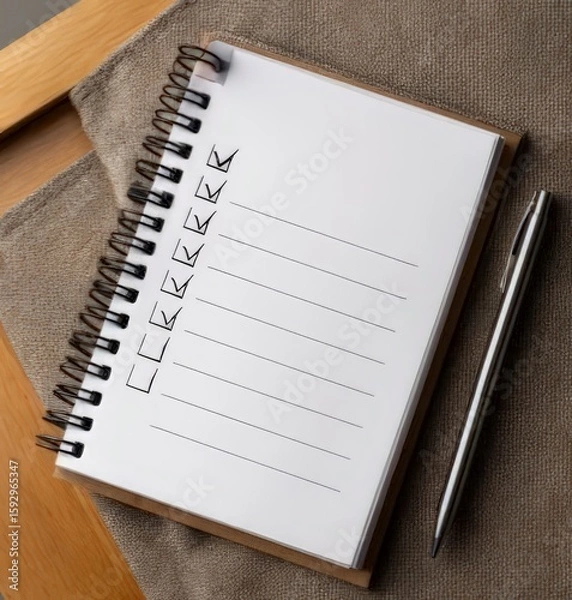 Obraz notebook and pencil