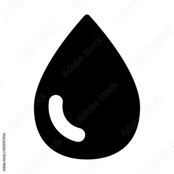Obraz 水滴マークのシルエットアイコン