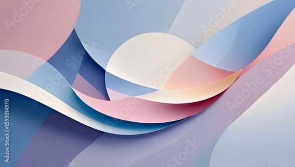 Fototapeta Abstract pastel background wallpaper design with soft colors and flowing shapes art