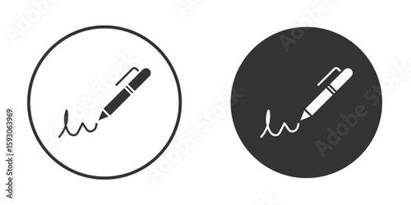 Obraz Write icon. Black filled vector illustration. vector logo template