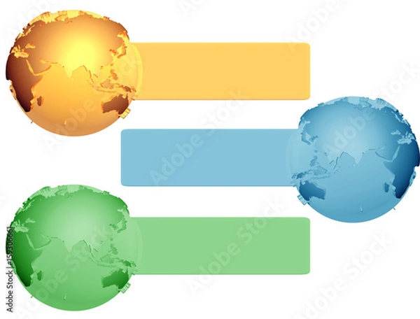 Fototapeta New Earth Globe Colorful (Elements of this image furnished by NASA)