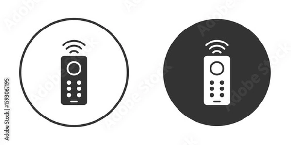 Obraz Remote control icon. Black filled vector illustration. vector logo template