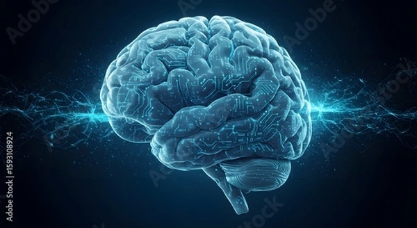 Fototapeta Human Brain Power Exploring Intelligence, Creativity, and Neuroscience for Learning, Cognitive Function, and Mental Wellness. 