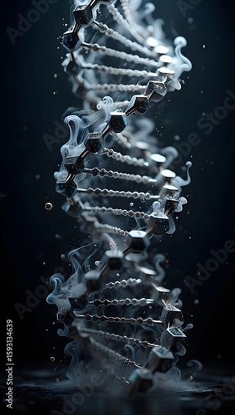 Fototapeta Dna helix structure double helix molecular biology genetic code research science