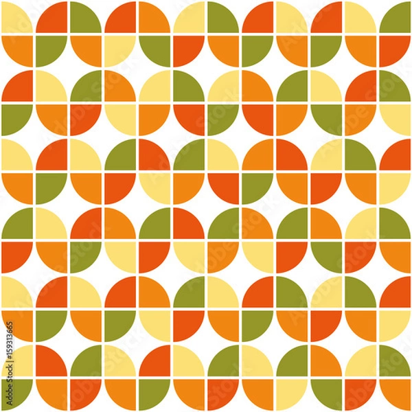 Obraz Retro seamless pattern with colorful shapes