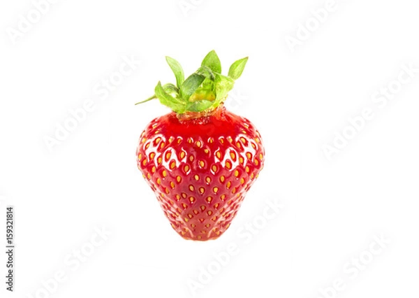 Obraz Red ripe strawberry isolated on a white background