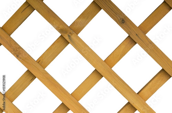 Obraz Wooden planks on a white background