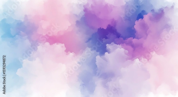 Fototapeta Abstract Colorful Clouds Background, Digital Art, Creative Space, Artistic, Soft Hues, Vibrant, Dreamy Environment
