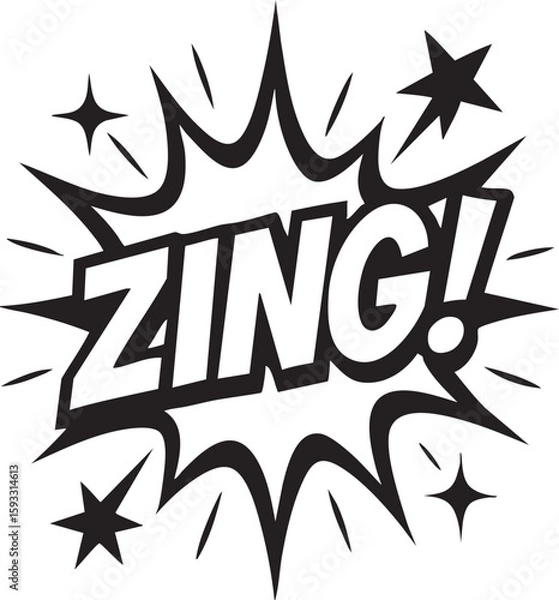 Fototapeta Zing Comic Pop Art Explosion Dynamic Graphic Burst Design with a Sense of Energetic Impact and Vivid Expression.