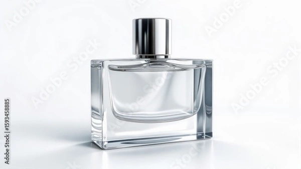 Fototapeta Clear rectangular perfume bottle