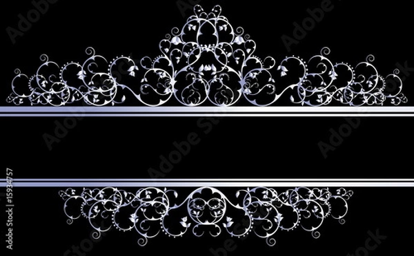 Obraz Silver decorative banner