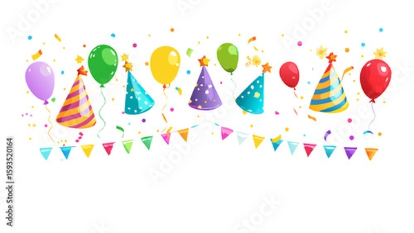 Fototapeta party with balloons