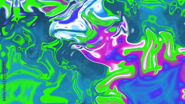 Fototapeta Fluid Marble Texture with Organic Flow, Abstract Liquid Pattern with Wavy Structure, Melted Surface Design with Soft Transitions, Psychedelic Swirl Texture with Marble Effect