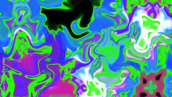 Fototapeta Fluid Marble Texture with Organic Flow, Abstract Liquid Pattern with Wavy Structure, Melted Surface Design with Soft Transitions, Psychedelic Swirl Texture with Marble Effect