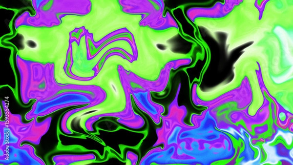 Fototapeta Fluid Marble Texture with Organic Flow, Abstract Liquid Pattern with Wavy Structure, Melted Surface Design with Soft Transitions, Psychedelic Swirl Texture with Marble Effect