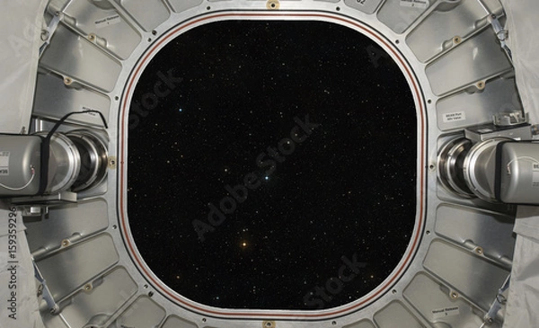 Obraz Widok bramy lub okna ze statku kosmicznego.