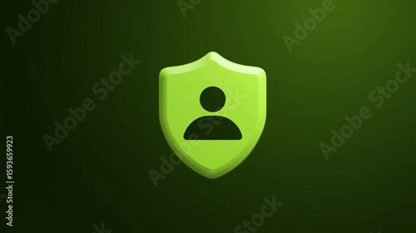Fototapeta Privacy Icon Vector - Shield with User Silhouette
