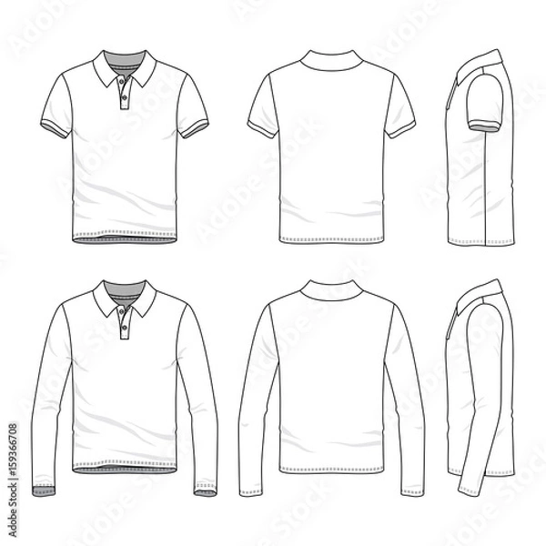 Obraz Clothing set of male golf polo shirt.