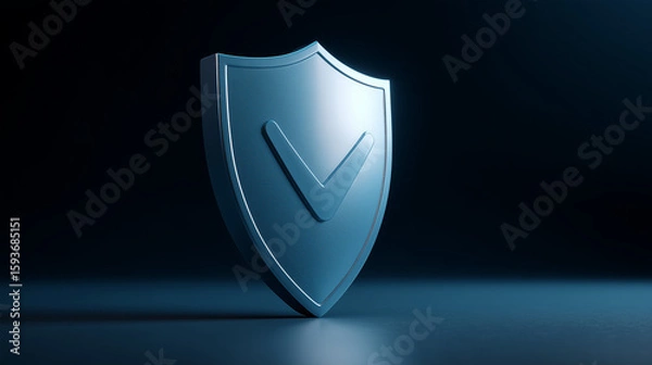 Fototapeta Shield Security with Lock Symbol - Firewall Access Icon