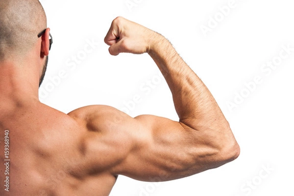 Obraz Strong man flexing his arm