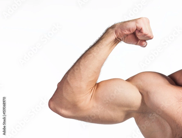 Obraz Strong man flexing his arm