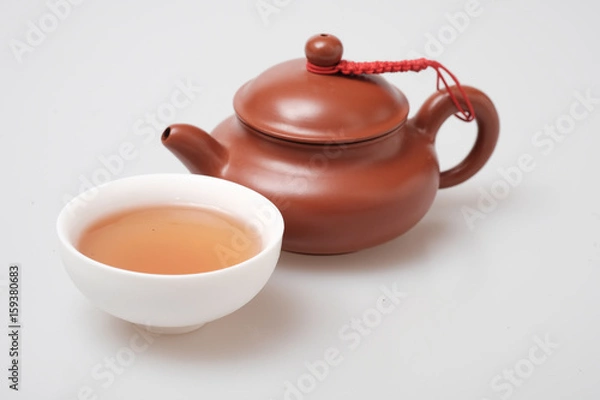 Obraz Isolated tea pot and tea cup