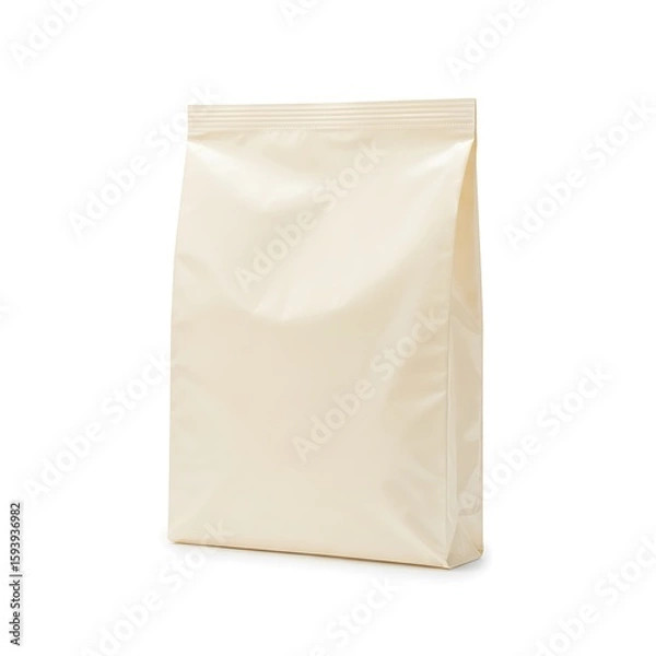 Fototapeta medium sized polyester bag made in thailand, smooth surface and simple form, no text, isolated on white background