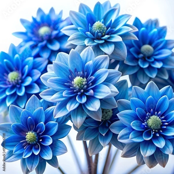 Obraz blue chrysanthemum flowers