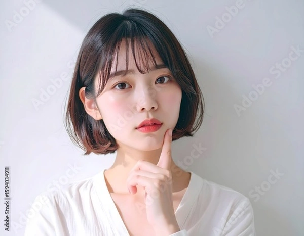 Obraz 悩み深き女性、未来を考える一瞬