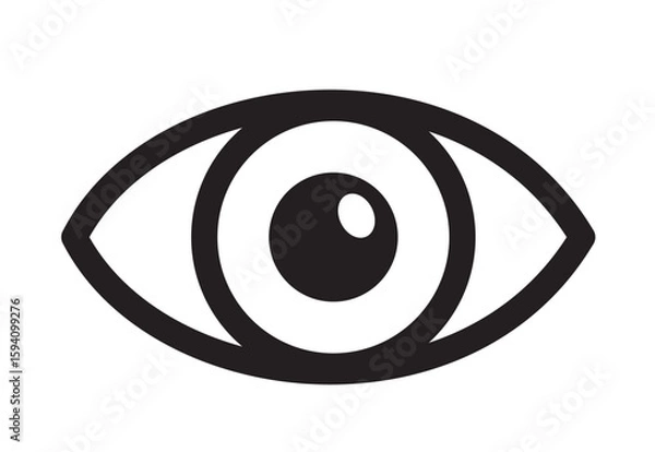 Obraz eye logo illustration icon on white background