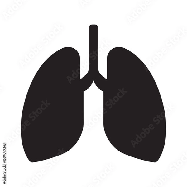 Fototapeta human lung icon