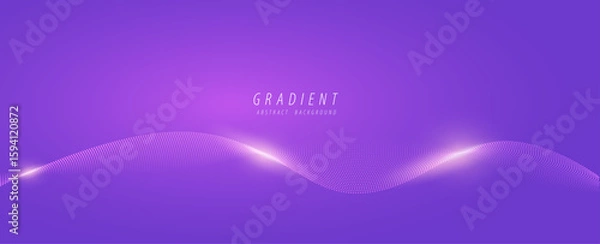 Fototapeta Abstract purple neon waves on soft minimal background, perfect for UI or tech theme.