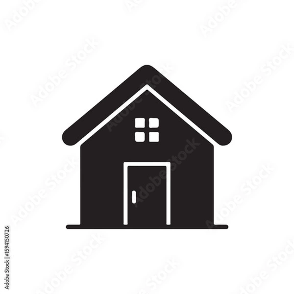 Obraz house icon on white background. Simple house silhouette isolated on white background