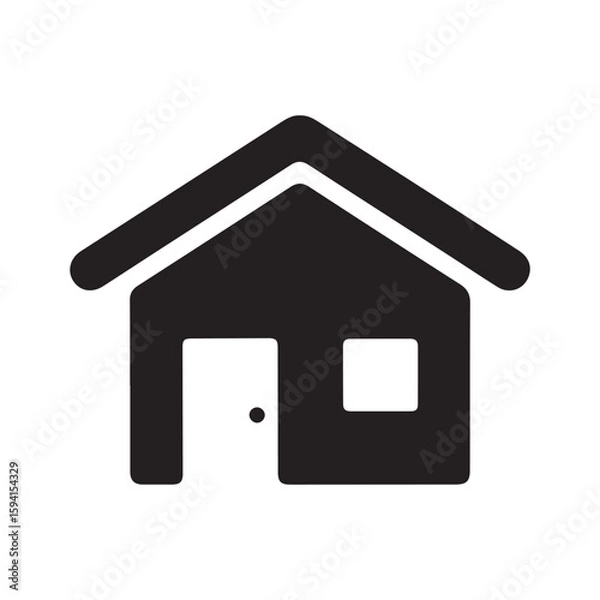 Obraz Simple house silhouette isolated on white background. house icon. house silhouettes isolated on white background