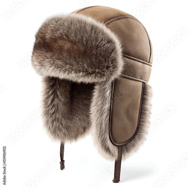 Obraz fur cap isolated on white
