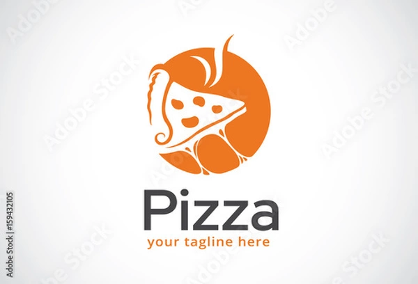 Fototapeta Pizza Logo Template Design Vector, Emblem, Design Concept, Creative Symbol, Icon
