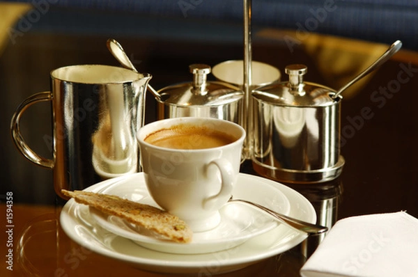 Obraz high tea: biscuits and coffee