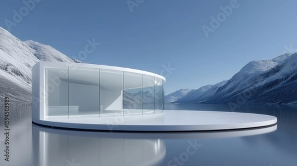 Obraz The spacious square and the simple buildings	