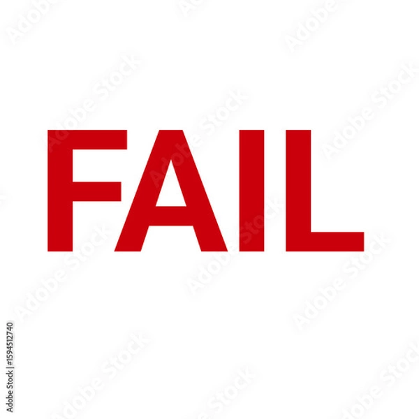 Fototapeta Fail logo red transparent icon