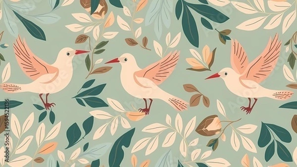 Obraz seamless pattern with birds