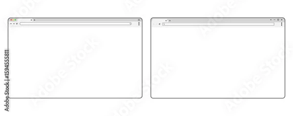 Fototapeta シンプルブラウザイラスト　グレー